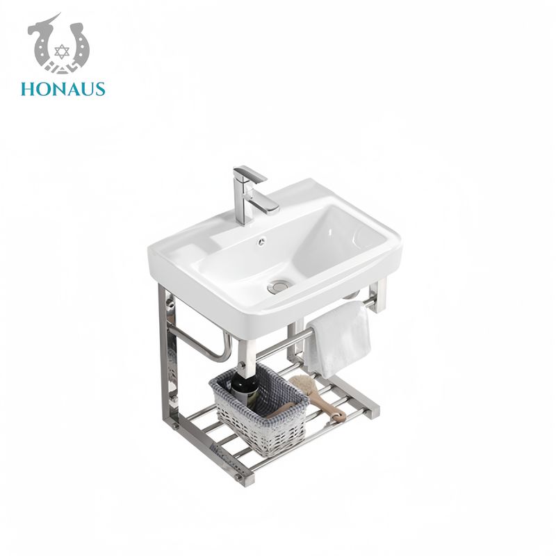 Small Bathroom Wall Hung Bain Shelf Mirror Available High Quality Ceramic Practical