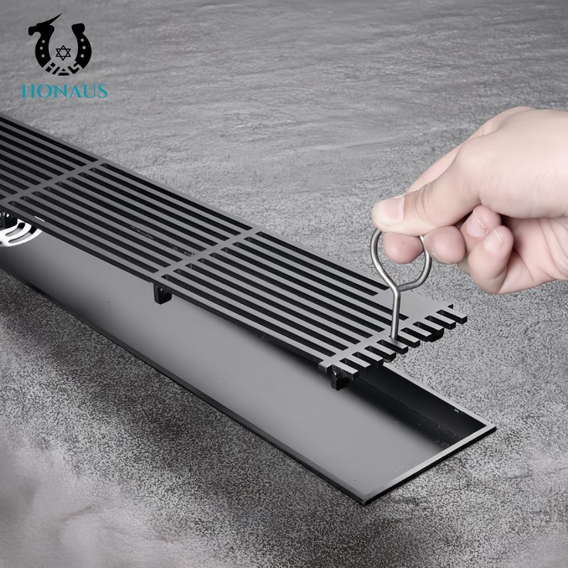 Modern Bathroom Shower Accessories Floor Drain Premium Brass Fast Drainage Anti Block