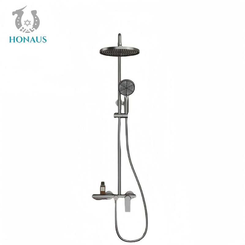 Exposed Valve Showers Best Brass Body White Gold Premium Ceramic Core Luxury Hotel